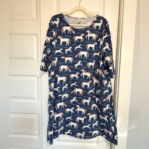 Winter Water Factory Helsinki dress in Horse Print